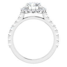 Load image into Gallery viewer, Platinum 7 mm Round Forever One‚Ñ¢ Moissanite &amp; 3/4 CTW Diamond Engagement Ring
