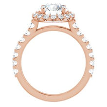 Load image into Gallery viewer, 14K Rose 7.5 mm Round Forever One‚Ñ¢ Moissanite &amp; 3/4 CTW Diamond Engagement Ring
