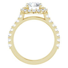 Charger l'image dans la galerie, Bague de fiançailles en or 14 carats 7,5 mm ronde pour toujours avec un diamant Moissanite et 3/4 CTW
