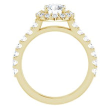 Load image into Gallery viewer, 14K Yellow 6 mm Round Forever One‚Ñ¢ Moissanite &amp; 3/4 CTW Diamond Engagement Ring
