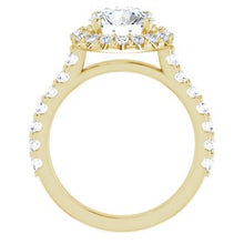 Load image into Gallery viewer, 14K Yellow 8 mm Round Forever One‚Ñ¢ Moissanite &amp; 3/4 CTW Diamond Engagement Ring
