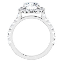 Load image into Gallery viewer, 14K White 8 mm Round Forever One‚Ñ¢ Moissanite &amp; 3/4 CTW Diamond Engagement Ring
