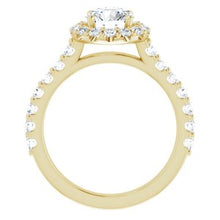 Load image into Gallery viewer, 14K Yellow 6.5 mm Round Forever One‚Ñ¢ Moissanite &amp; 3/4 CTW Diamond Engagement Ring
