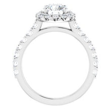 Load image into Gallery viewer, 14K White 6.5 mm Round Forever One‚Ñ¢ Moissanite &amp; 3/4 CTW Diamond Engagement Ring
