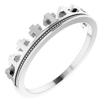 Load image into Gallery viewer, Sterling Silver Cross Crown Ring
