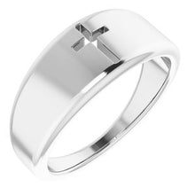 Load image into Gallery viewer, Sterling Silver Pierced Cross Ring
