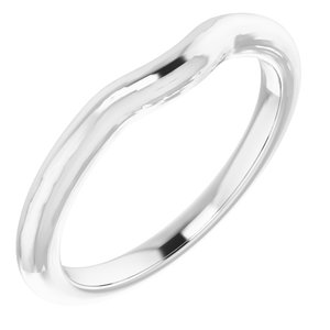 Sterling Silver Band for 8x6 mm Emerald Ring