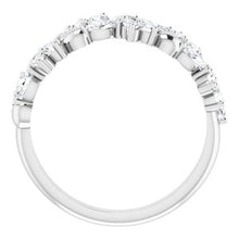 Charger l&#39;image dans la galerie, Bague anniversaire platine 3/4 CTW diamant
