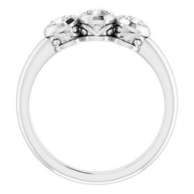 Load image into Gallery viewer, Platinum 3/4 CTW Diamond Three-Stone Bezel-Set Ring
