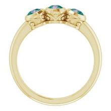 Charger l'image dans la galerie, Bague sertie de trois pierres jaunes en Alexandrite 14K
