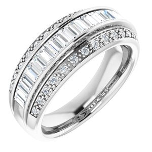 14K White 1 CTW Diamond Anniversary Band