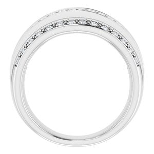 14K White 1 CTW Diamond Anniversary Band