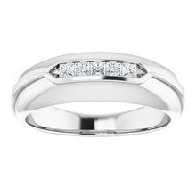 Charger l&#39;image dans la galerie, Bague pour homme en platine 1/4 CTW avec diamant
