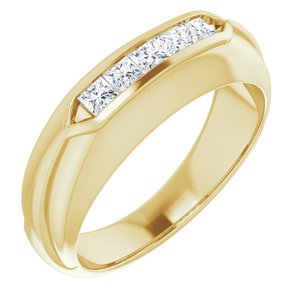 Bague pour homme en or jaune 14K avec diamant 1/2 CTW