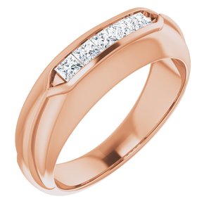 14K Rose 1/2 CTW Diamond Men's Ring