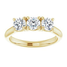 Load image into Gallery viewer, 14K Yellow 4.4 mm Round Three-Stone Anniversary Band Mounting
