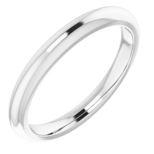 Sterling Silver Band for 3 mm Asscher Ring