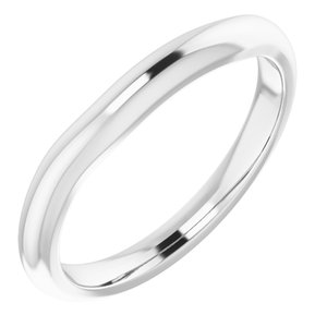 Sterling Silver Band for 6x4 mm Oval Ring