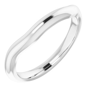 Sterling Silver Band for 8x6 mm Emerald Ring
