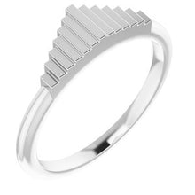 Load image into Gallery viewer, Sterling Silver Geometric Stackable Ring
