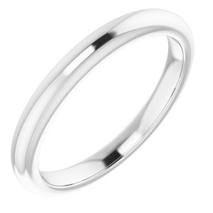 Sterling Silver Band for 9x7 mm Oval Ring