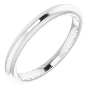 Sterling Silver Band for 9.4 mm Round Ring