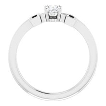Load image into Gallery viewer, Sterling Silver Sapphire Solitaire Cross Youth Ring
