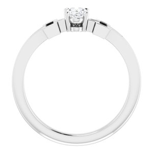 Sterling Silver Sapphire Solitaire Cross Youth Ring