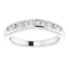 Load image into Gallery viewer, Sterling Silver Cubic Zirconia Matching Band Size 7
