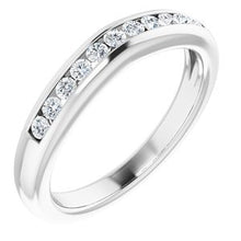 Load image into Gallery viewer, Sterling Silver Cubic Zirconia Matching Band Size 7
