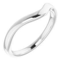Charger l'image dans la galerie, Sterling Silver Band for 7x7 mm Heart Ring
