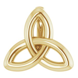 14K Yellow 10x9.3 mm Celtic-Inspired Trinity Pendant