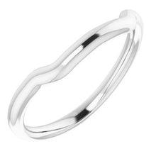 Load image into Gallery viewer, Sterling Silver Band for 9x7 mm Emerald Ring
