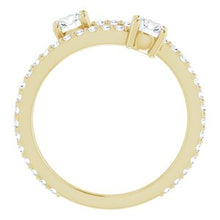 Load image into Gallery viewer, 14K Yellow 7/8 CTW Diamond Two-Stone Ring
