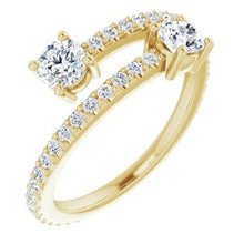 Load image into Gallery viewer, 14K Yellow 7/8 CTW Diamond Two-Stone Ring
