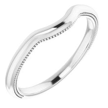 Load image into Gallery viewer, Sterling Silver  9x7 mm Emerald Wedding Band

