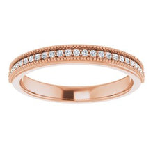 Load image into Gallery viewer, 14K Rose 3 mm Round 9/10 CTW Diamond Anniversary Band
