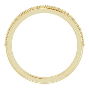 14K jaune 3 mm rond 9/10 CTW diamant anniversaire bande