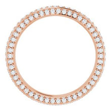 Charger l&#39;image dans la galerie, 14K Rose 3/4 CTW Diamond Eternity Band Taille 7
