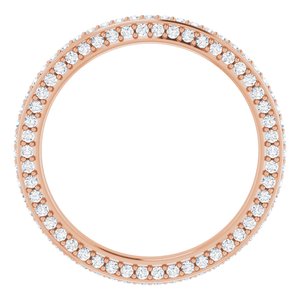 14K Rose 3/4 CTW Diamond Eternity Band Taille 7