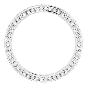 14K White 3/4 CTW Diamond Eternity Band Taille 7