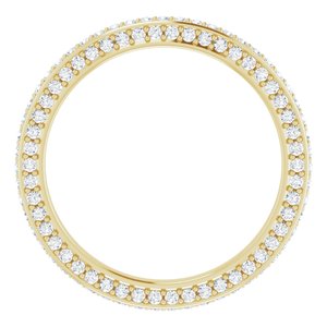 14K Jaune 3/4 CTW Diamond Eternity Band Taille 7