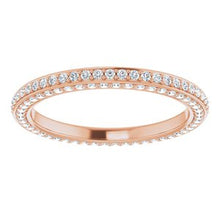 Charger l&#39;image dans la galerie, 14K Rose 3/4 CTW Diamond Eternity Band Taille 7
