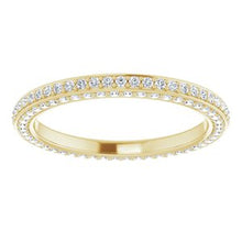 Charger l&#39;image dans la galerie, 14K Jaune 3/4 CTW Diamond Eternity Band Taille 7
