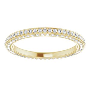 14K Jaune 3/4 CTW Diamond Eternity Band Taille 7