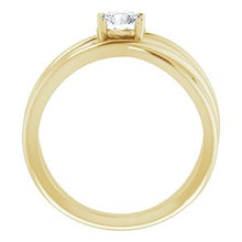 Charger l&#39;image dans la galerie, Bague entrelacée solitaire diamant jaune 1/2 ct 14 carats
