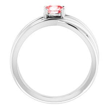 Load image into Gallery viewer, 14K White 3/8 CT Pink Lab-Grown Diamond Criss-Cross Ring
