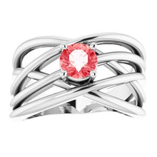 Load image into Gallery viewer, Solitaire Criss-Cross Ring  
