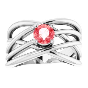Solitaire Criss-Cross Ring  