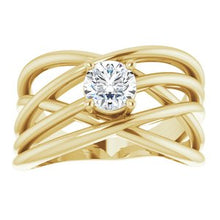Charger l&#39;image dans la galerie, Solitaire Criss-Cross Ring  

